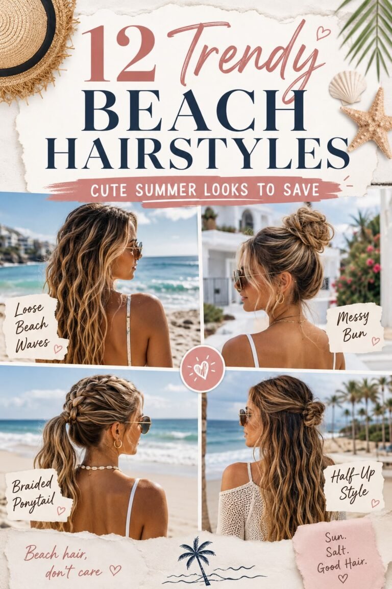 12 Easy & Stylish Beach Hairstyles That Survive Sun, Sand & Sea