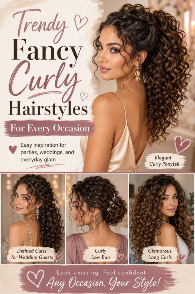 Fancy Curly Hairstyles: 12 Breathtaking Looks That Will Steal Every Room You Walk Into
