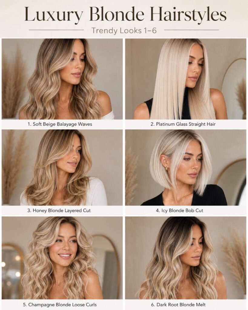 Luxury Blonde Hairstyles – 12 Trendy Looks for Modern Women