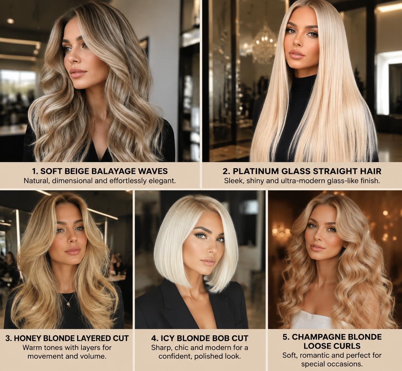 Luxury Blonde Hairstyles – 12 Trendy Looks for Modern Women