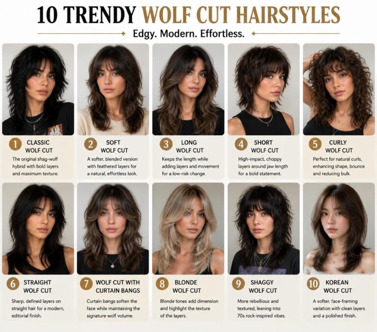 Wolf Cut Hairstyles: 10 Trendy Looks for Modern Women in