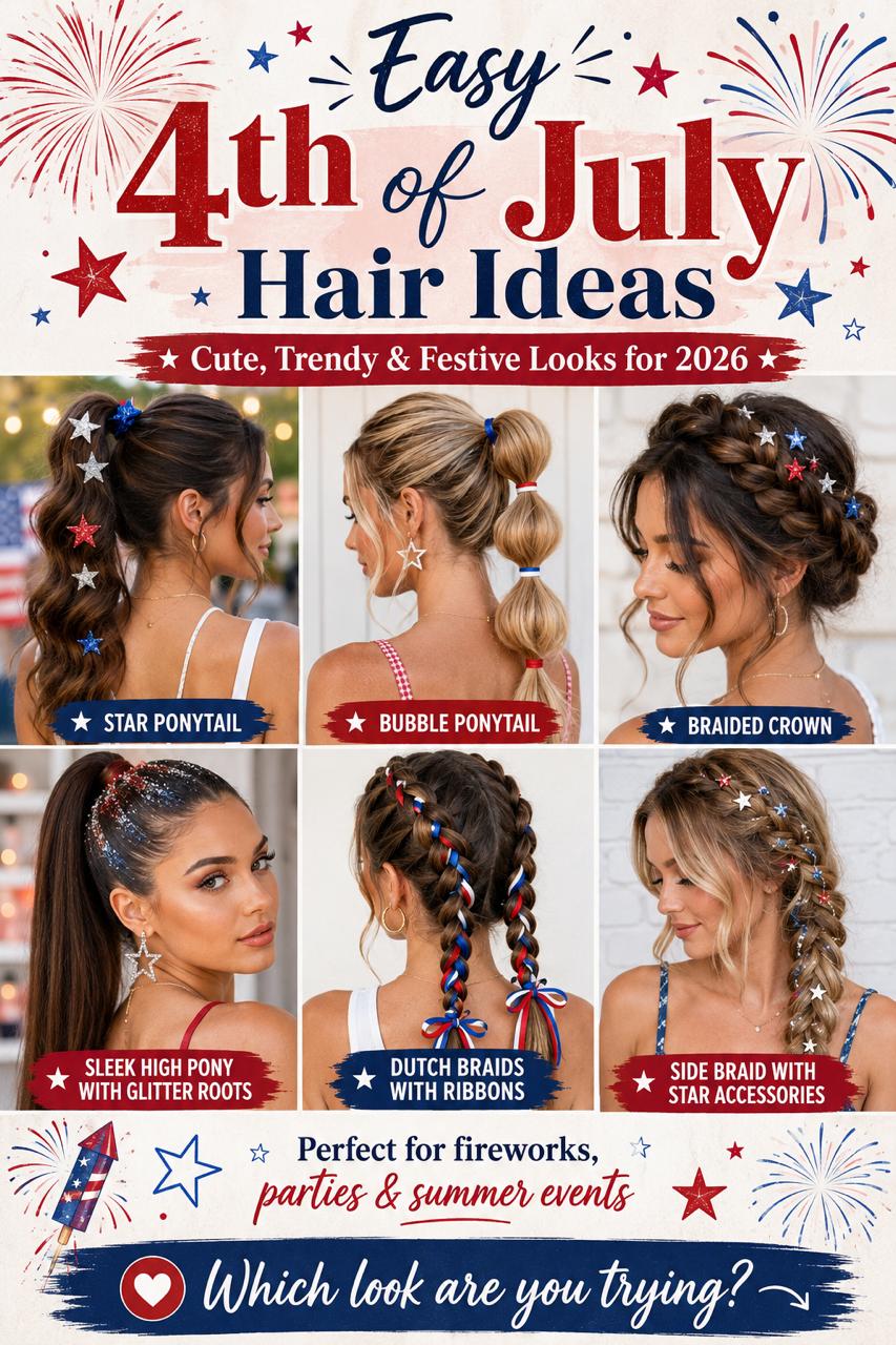 4th of July Hairstyles: 12 Cute, Trendy & Easy Looks