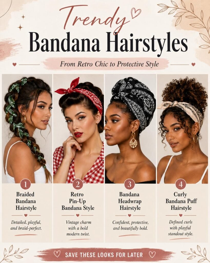 Bandana Hairstyle Ideas – 10 Trendy Looks for 2026