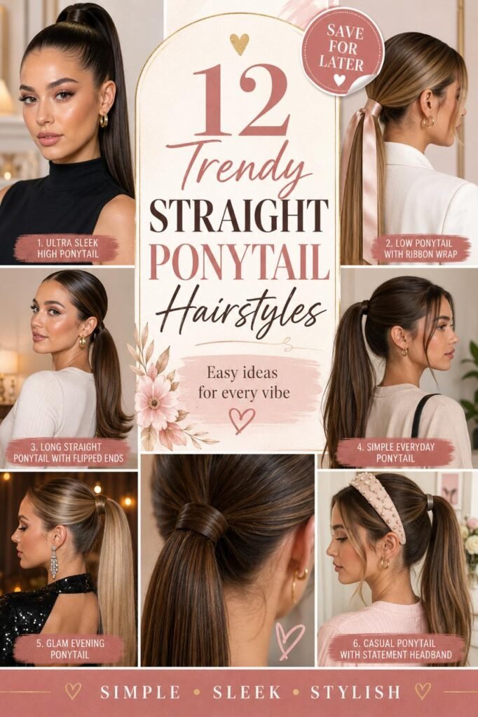 Straight Ponytail Hairstyles: 12 Stunning Looks You Need to Try Right Now