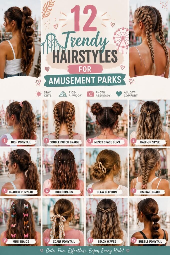 Hairstyles for Amusement Parks: Cute, Comfortable, and Trendy Ideas for Girls in 2026
