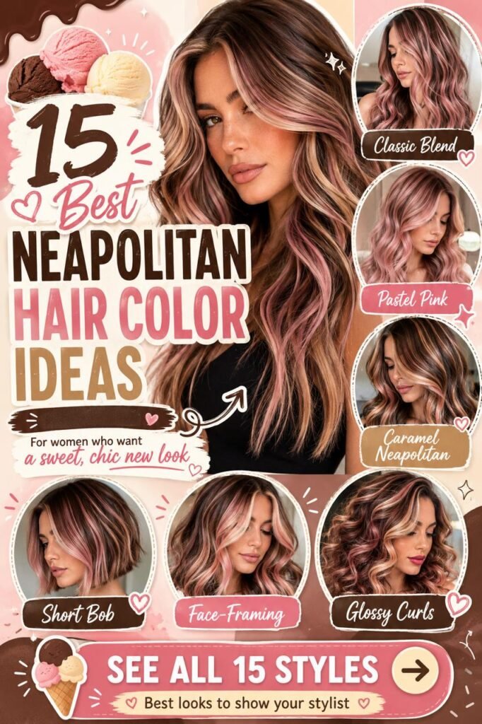 Neapolitan Hair Color: The Sweetest Three-Tone Hair Trend of 2026